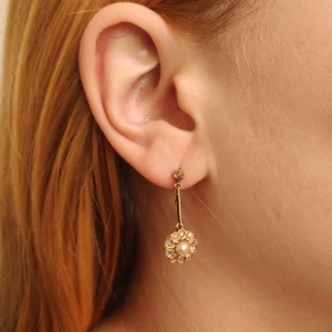 Brincos Ouro 18K, Pérolas E Diamantes