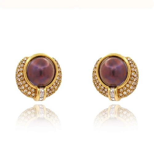 Brincos Ouro 18K, Pérolas E Diamantes