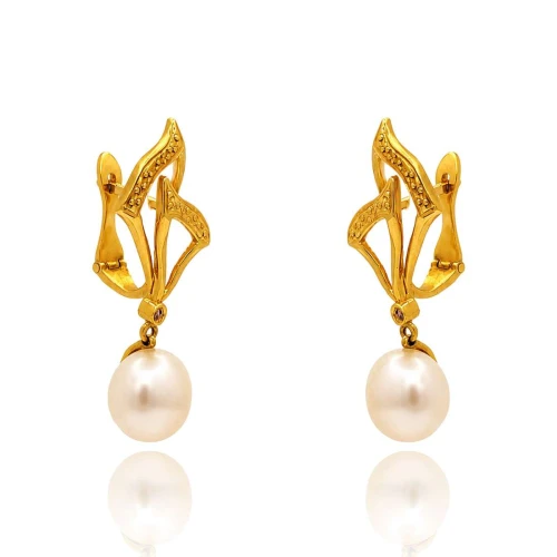 Brincos Ouro 18K, Pérolas E Diamantes