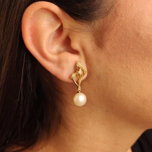 Brincos Ouro 18K, Pérolas E Diamantes