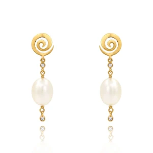 Brincos Ouro 18K, Pérolas E Diamantes