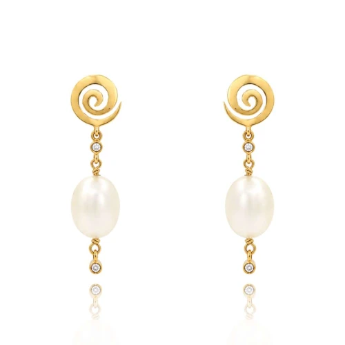 Brincos Ouro 18K, Pérolas E Diamantes