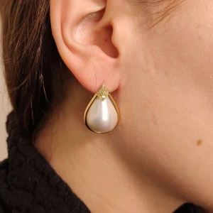 Brincos Ouro 18K, Pérolas E Diamantes