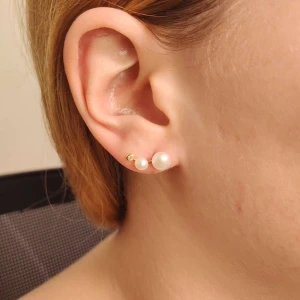 Brincos Ouro 18K, Pérolas E Diamantes