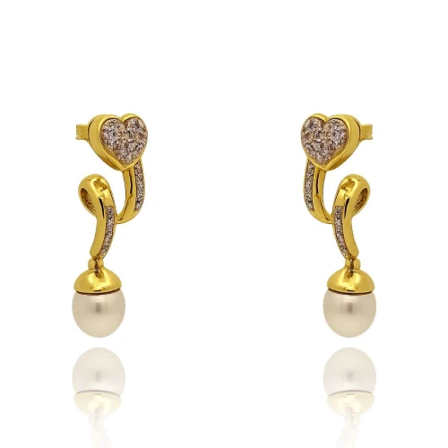 Brincos Ouro 18K, Pérolas E Diamantes