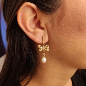 Brincos Ouro 18K, Pérolas E Diamantes Brincos Ouro 18K, Pérolas E Diamantes