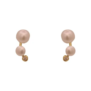 Brincos Ouro 18K, Pérolas E Diamantes