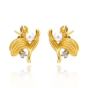 Brincos Ouro 18K, Pérolas E Diamantes