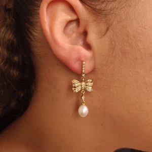 Brincos Ouro 18K, Pérolas E Diamantes