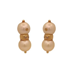 Brincos Ouro 18K, Pérolas e Diamantes Brincos Ouro 18K, Pérolas e Diamantes