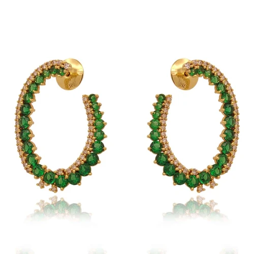 Brincos Ouro 18K, Quartzos E Diamantes