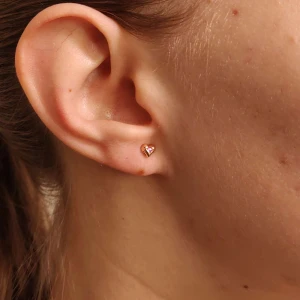 Brincos Ouro 18K (Rose) E Safiras