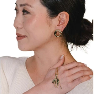 Brincos Ouro 18K, Rubis E Diamantes