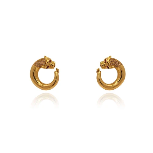 Brincos Ouro 18K, Rubis E Diamantes