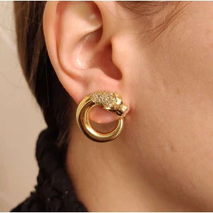 Brincos Ouro 18K, Rubis E Diamantes