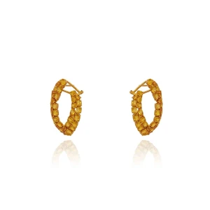 Brincos Ouro 18K, Safiras E Diamantes