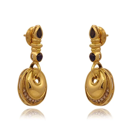 Brincos Ouro 18K, Safiras E Diamantes