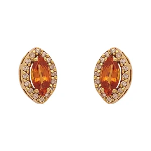 Brincos Ouro 18K, Safiras E Diamantes