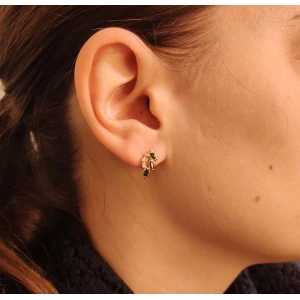 Brincos Ouro 18K, Safiras E Diamantes