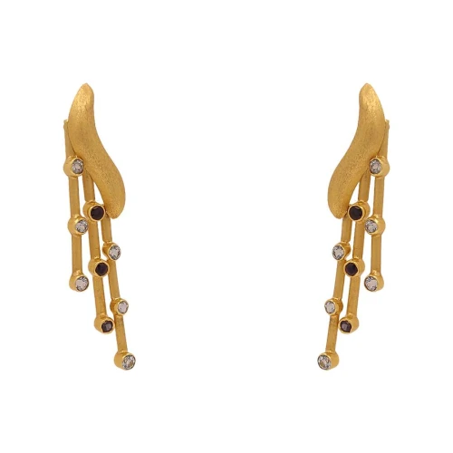 Brincos Ouro 18K, Safiras E Topázios