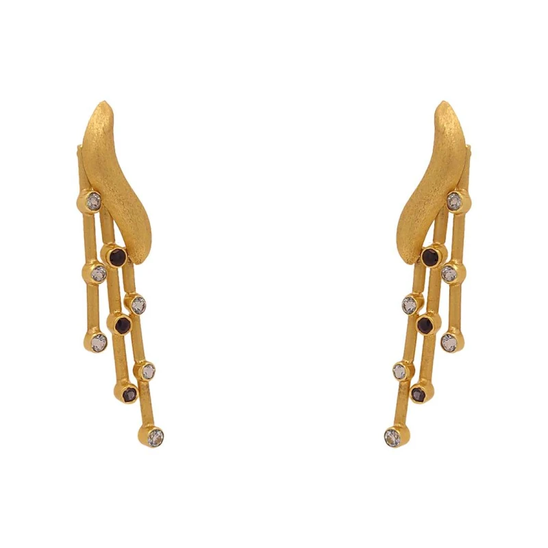 Brincos Ouro 18K, Safiras E Topázios Brincos Ouro 18K, Safiras E Topázios