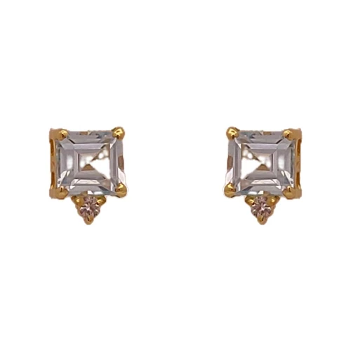 Brincos Ouro 18K, Topázios E Safiras