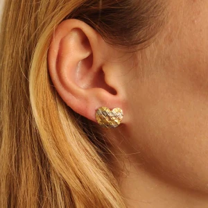 Brincos Ouro 18K Três Cores