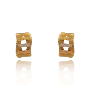Brincos Ouro 18K Três Cores