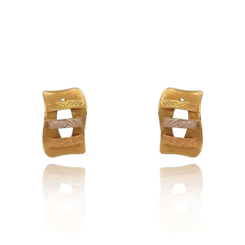 Brincos Ouro 18K Três Cores