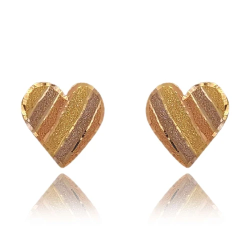 Brincos Ouro 18K Três Cores