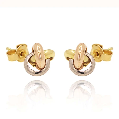 Brincos Ouro 18K Três Cores