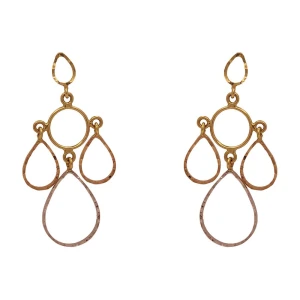 Brincos Ouro 18K Três Cores Brincos Ouro 18K Três Cores