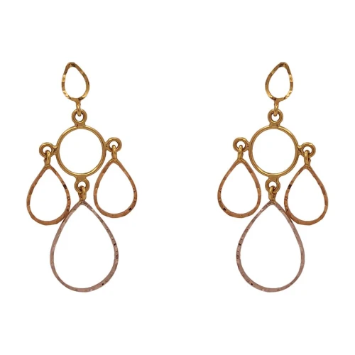 Brincos Ouro 18K Três Cores