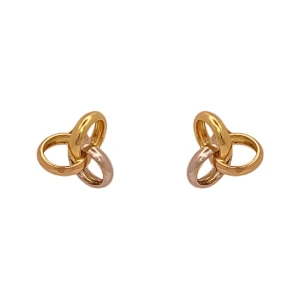Brincos Ouro 18K Três Cores