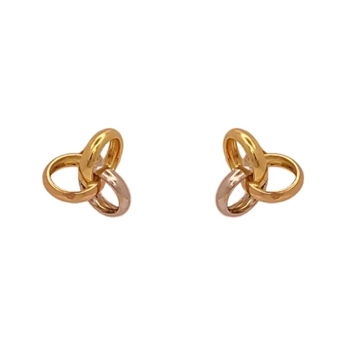 Brincos Ouro 18K Três Cores