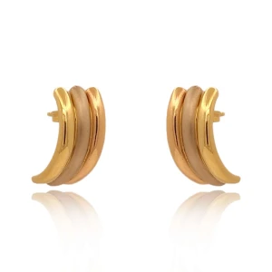 Brincos Ouro 18K Três Cores