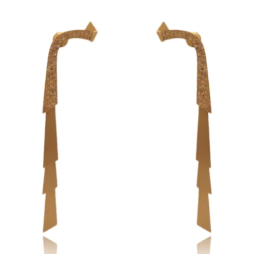 Brincos Ouro 18k E Diamantes