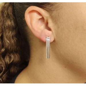 Brincos Ouro Branco 18K