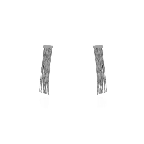 Brincos Ouro Branco 18K