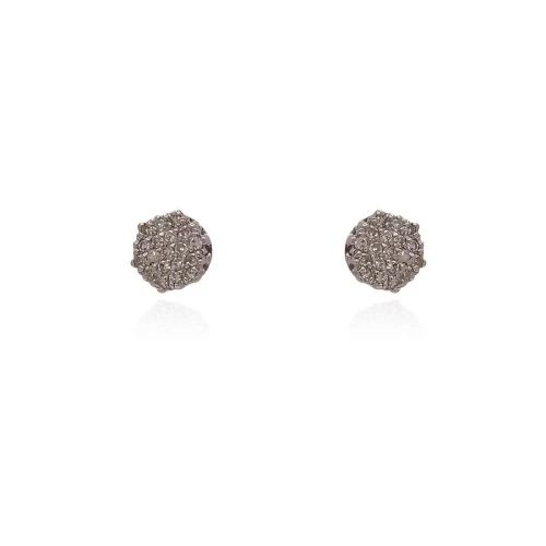 Brincos Ouro Branco 18K E Diamantes
