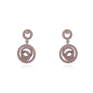Brincos Ouro Branco 18K E Diamantes
