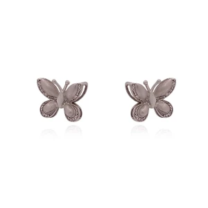 Brincos Ouro Branco E Diamantes