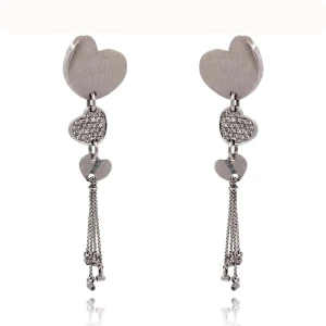 Brincos Ouro Branco E Diamantes