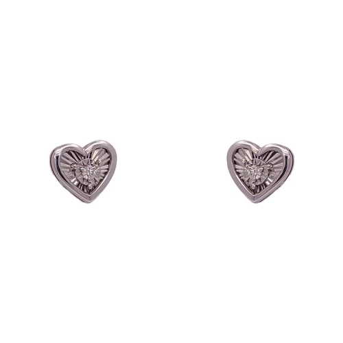 Brincos Ouro Branco E Diamantes