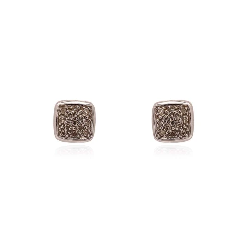 Brincos Ouro Branco E Diamantes
