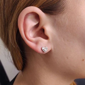 Brincos Ouro Branco E Diamantes
