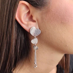 Brincos Ouro Branco E Diamantes