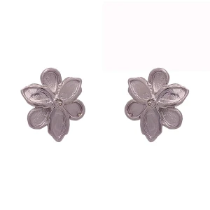 Brincos Ouro Branco E Diamantes