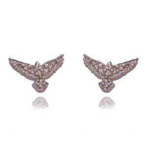 Brincos Ouro Branco E Diamantes