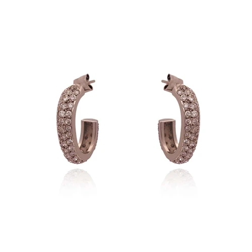 Brincos Ouro Branco E Diamantes